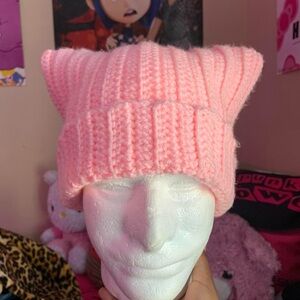 crochet cat ear beanie <3